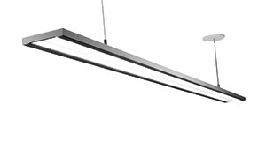 8 ft LED Direct / Indirect Suspended Linear Fixture G2, 13800 Lumens, Wattage & CCT Selectable, 120-277V, Black, White / Silver Finish